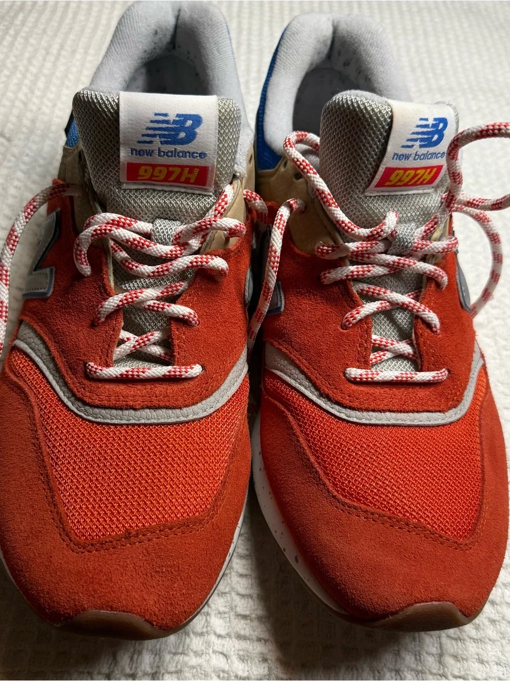 New Balance men’s 997h Energy Red/ Atomic Yellow Sneaker